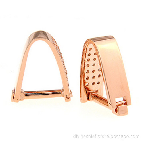 2016 Fashion Men Gift Cufflinks Rose Gold Plating Cufflinks With Stones